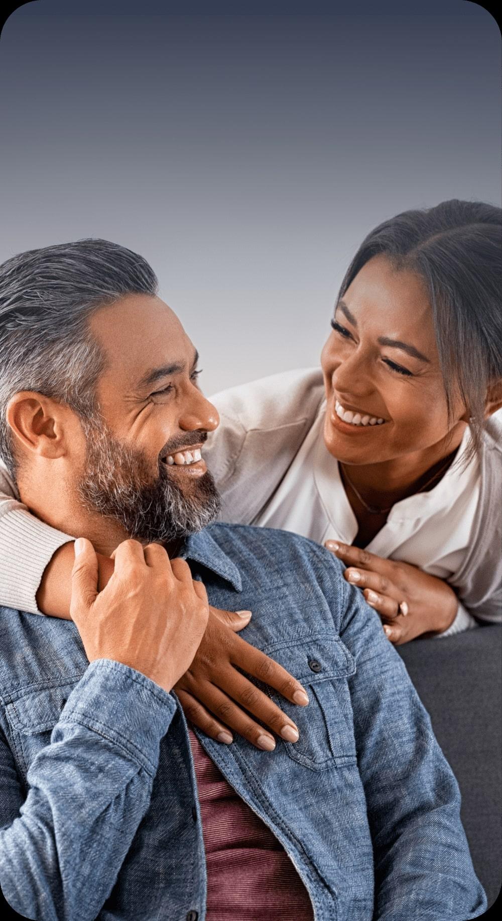 Person touching his hair enjoying it